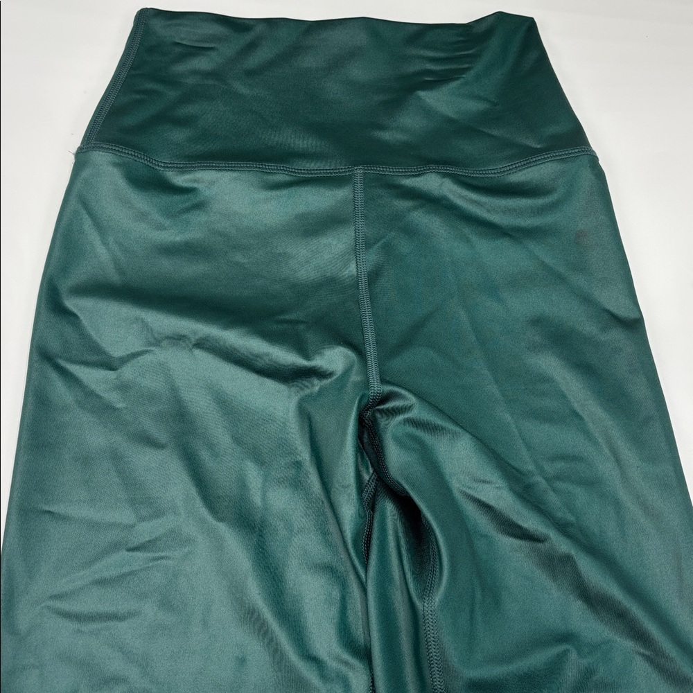 Spiritual Gangster Green Satin Leggings - Picture 2 of 6